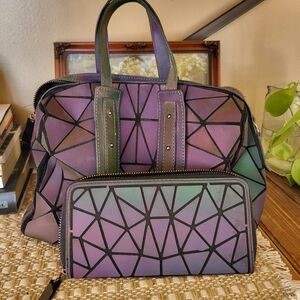 Reflective Backpack Kindly And Free | Bags | Holographic Backpack Geometric Lumi